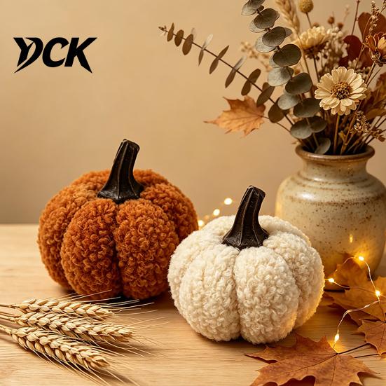 Halloween Home Decoration Mini Plush Artificial Pumpkin Decoration, Fall 3D Stuffed Autumn Harvest Table Centerpiece Ornament for Thanksgiving