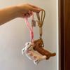Животное Собака Такса Плюшевая Брелок Щенячий Мягкий Брелок для Ключей Милый Держатель для Ключей Подвеска Украшение на Сумку Подарок
