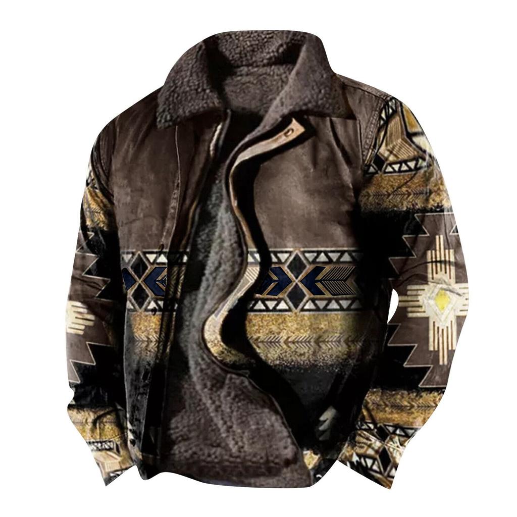 Men's Casual Camouflage Sports Sweatshirt Long Sleeve Zipper Loose Cotton Jacket Coat