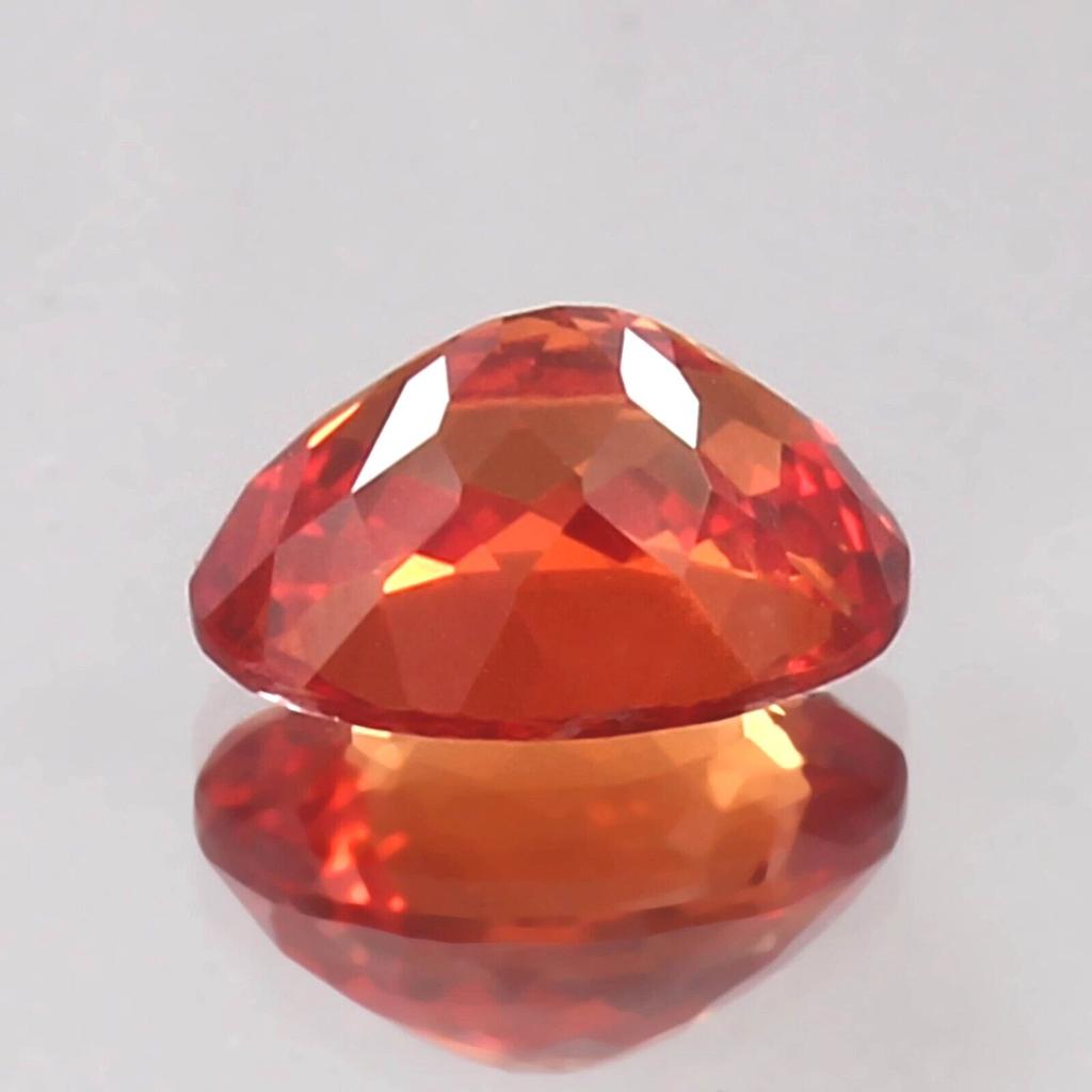 Natural Padparadscha Sapphire 11.55 Ct Orange To Red Oval Certified Gemstone