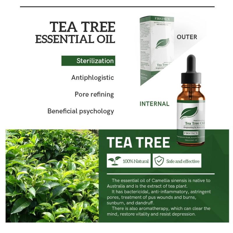 Эфирное масло чайного дерева, питающее кожу, сужает поры, контролирует масло, средство для ухода за кожей