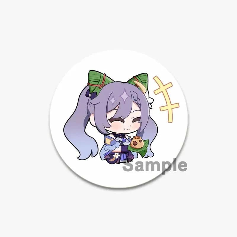 32/44/58mm Genshin Impact Badges Cute Game Anime Lapel Pins 32/44/58mm Round Broochs for Backpack Clothes Accessories Fan Jewelry Gifts