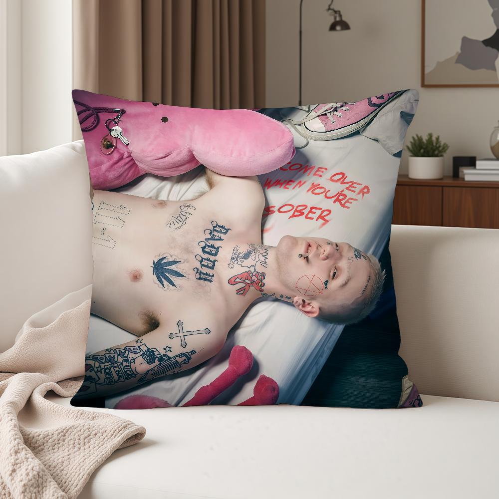 Rapper L-Lil Peep Pillow Case Suitable For Bedrooms Living Rooms Cars Home Decoration