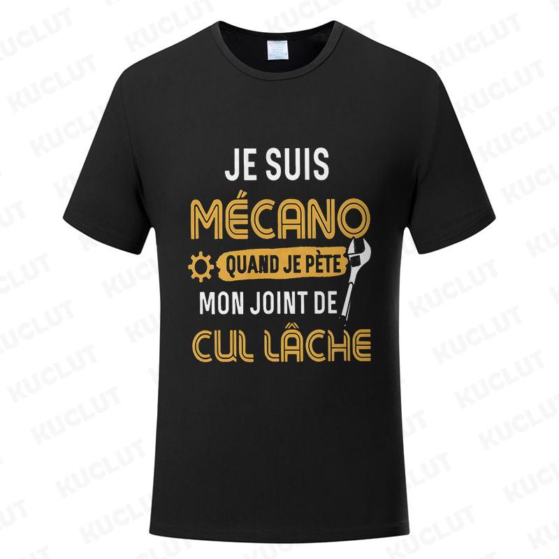 You Know Im Mechano T Shirt Funny French Text Dad Gift Worker Humor Shirts Vintage Tee Casual Oversized Summer Fashion Tshirt