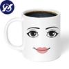 Вдохновленная игрой Robloxing, женская кружка для лица, забавная мужская и женская кружка для кофе с милым геймером, подарок на день рождения, кружка «Снова в школу»