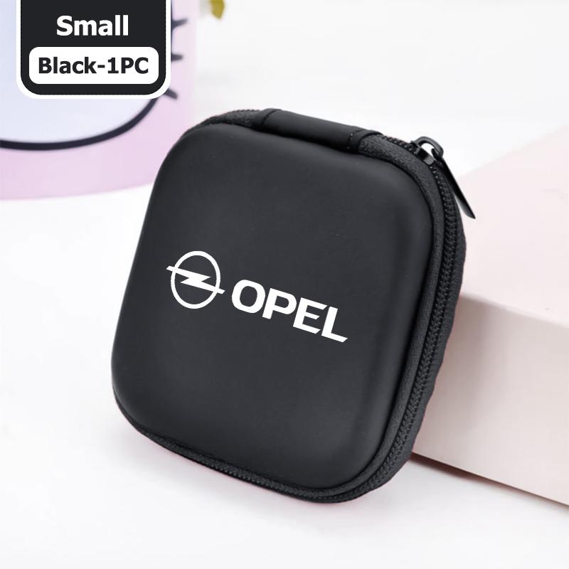 Car Logo EVA Headset Data Cable Holder Headphone Carry Bag For Opel Astra G H J K F Corsa D Zafira B Insignia Mokka Regal
