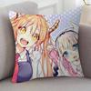 Anime Miss Kobayashis Dragon Maid Pillow Case Soft Double Sided Print Sofa Cushion Cover Throw Pillow Covers