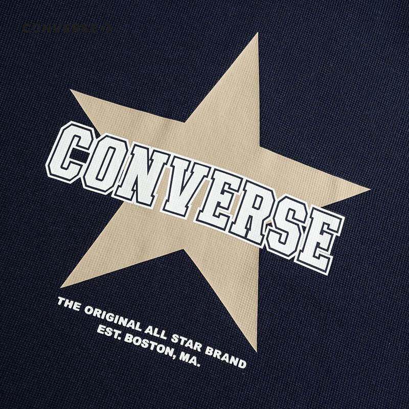 Converse Детская футболка с длинным рукавом с принтом логотипа-звезды, имитация двух предметов
