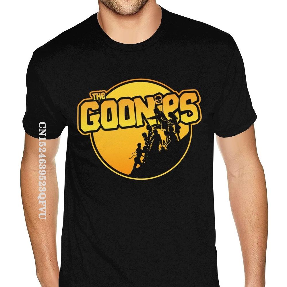 Оптовая продажа футболок The Goonies для мужчин, дешевые фирменные футболки в английском стиле для мужчин, мягкая хлопковая черная рубашка в английском стиле