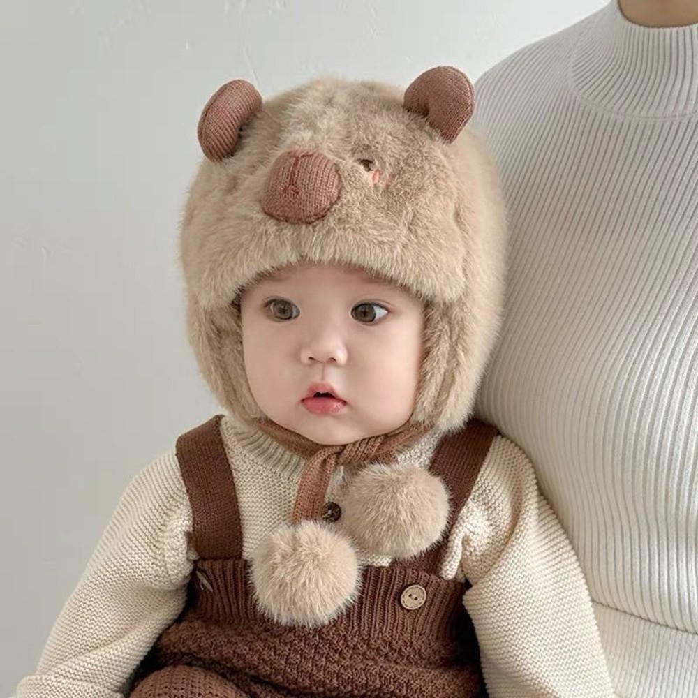 Plush Winter Baby Hat Cartoon Animal Kids Earflap Bonnet Hat Fashion Beanie Cap for Children