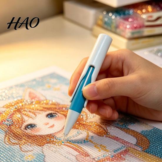 Reloadable Drill Pen Automatic Rhinestone Art Bead Dispenser, Painting Applicator Tool, Portable Wax-free for 2.8mm Round Drills