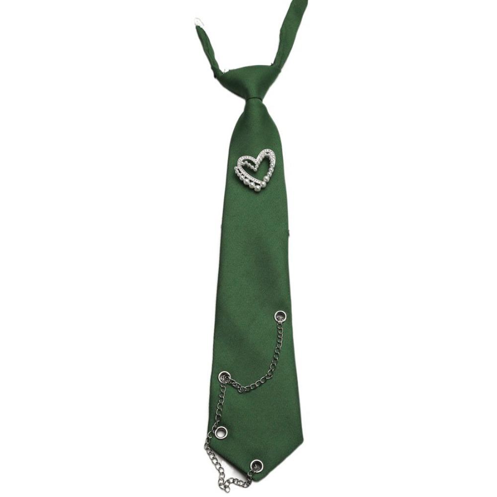 Black Long Necktie Korean Style Shirt Tie Temperament Love Heart Tie  Performance