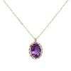 Amethyst Necklace 18K Yellow Gold K18 18K Single February Birthstone [Barzaz] Women's