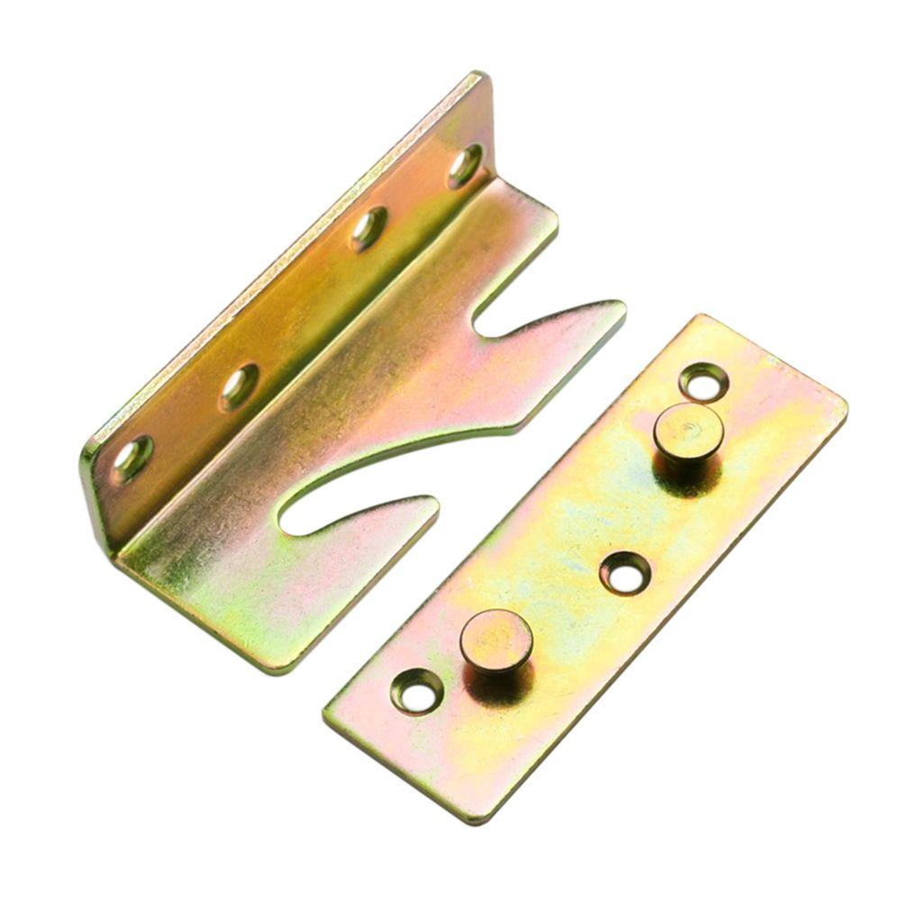 4 шт. Угловые соединители для мебели, фиксированные крюки для кроватных царг, крепежные элементы, кроватные петли, защелкивающиеся соединители