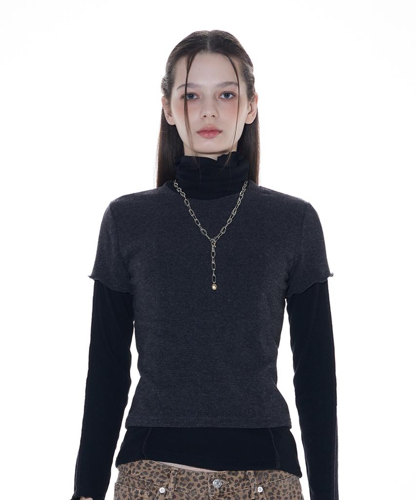 LARTIGENT L14 Layered T-Shirt Set(Charcoal)