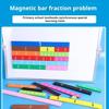 Плитка с магнитными дробями, математические манипуляции, практическое визуальное обучение, блоки с радужными дробями, образовательный комплект для начальной школы для детей