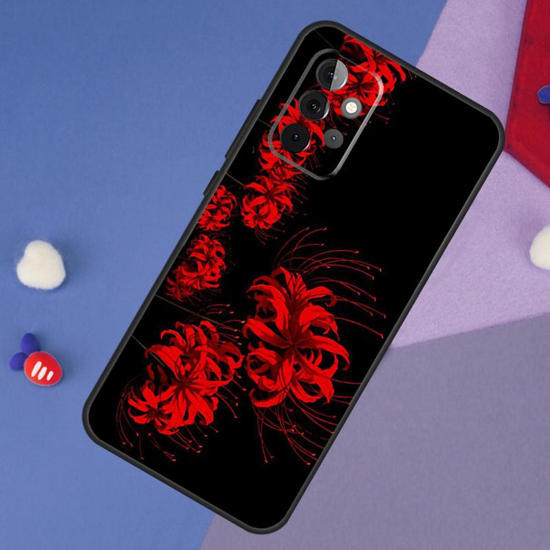 Lycoris Radiata Flower Case For Samsung Galaxy A13 A16 A26 A36 A56 A06 A55 A35 A15 A54 A34 A14 A53 A12 A22 A32 A52