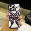 3D Бабочка Огонь Рассеивание Тепла Чехол для Телефона Для iPhone 16 15 14 13 12 11 Pro Max 16E Гальванизированный Ударопрочный Мягкий Чехол