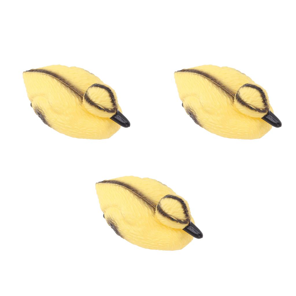3 шт. Плавающий желтый утенок Реалистичная пластиковая утка Украшение для пруда с рыбой для сада, бассейна, рыболовного пруда, воды