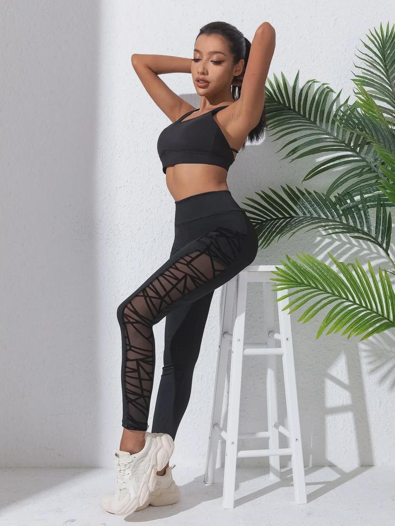 Штаны для йоги с высокой талией и карманами - женские леггинсы для фитнеса с подтяжкой бедер