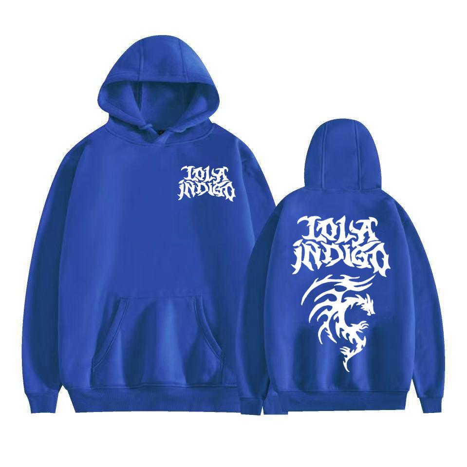 Pop Singer Lola Indigo's Printed Hoodie, Men's Fashion Aesthetic Hoodie, Hip-hop Casual Sportswear, Pullover Hoodie
