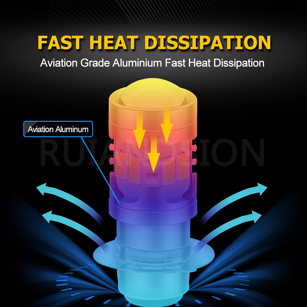 Светодиодная лампа H6M P15D для Ruiandsion DC 6V Универсальная 5730 12SMD Фара Мотоцикла Противотуманная фара, Белый