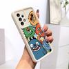 Little Monster Square Ladder Silicone Phone Case for iPhone Samsung Galaxy Xiaomi Redmi POCO HUAWEI Honor Shockproof Protection Rubber Cover