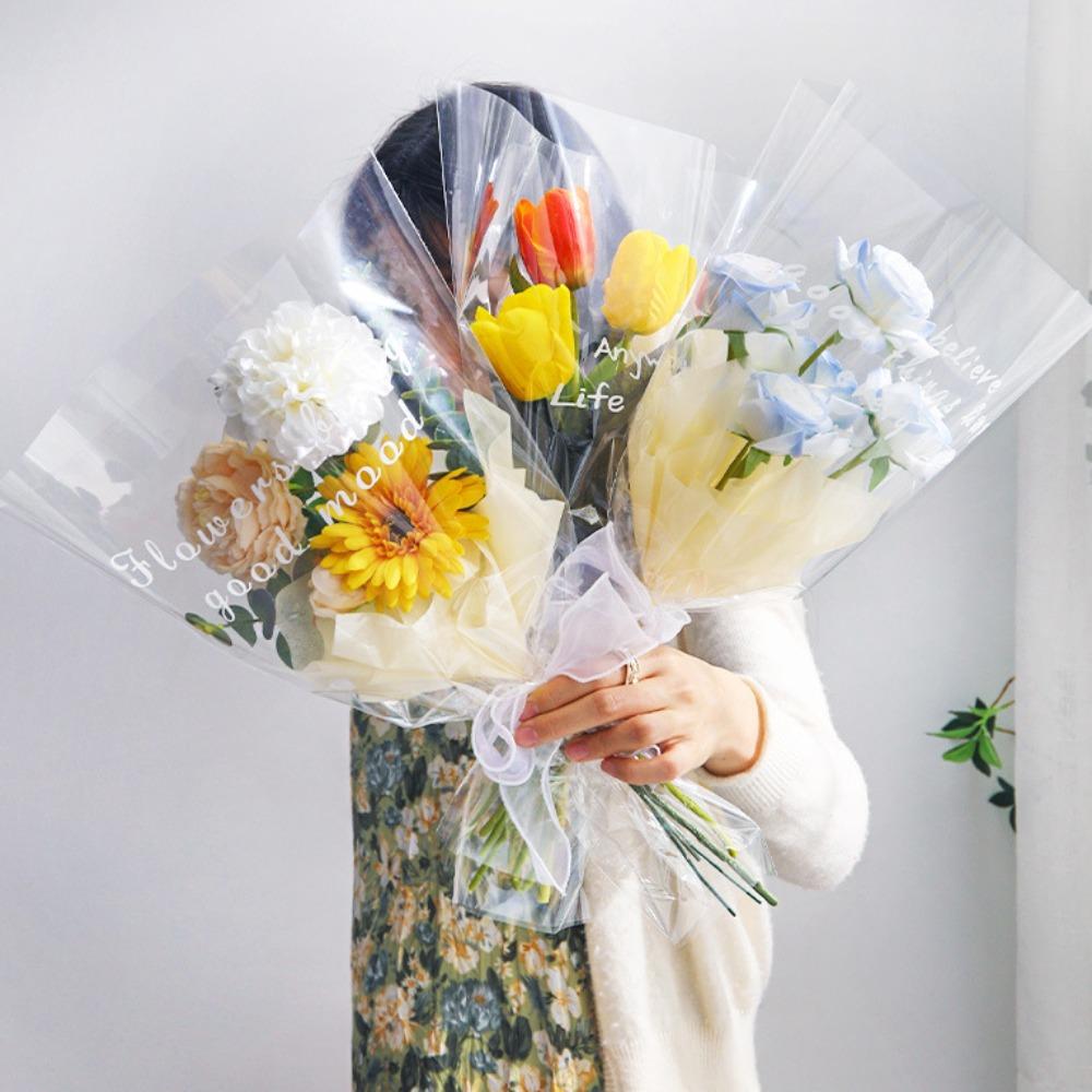 50Pcs Waterproof Bouquet Packaging Paper Rose Packaging Materials Wedding Party Decoration