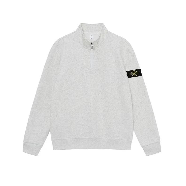 Унисекс Худи с значком "Дом на острове": Классическая футболка с длинным рукавом и молнией на половину высоты