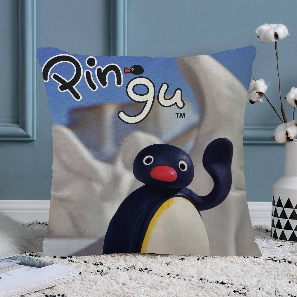 Pingu Cartoon Pingu Penguin Cushion Cover Decorative Pillow Sofa Home Decor case pillow cases