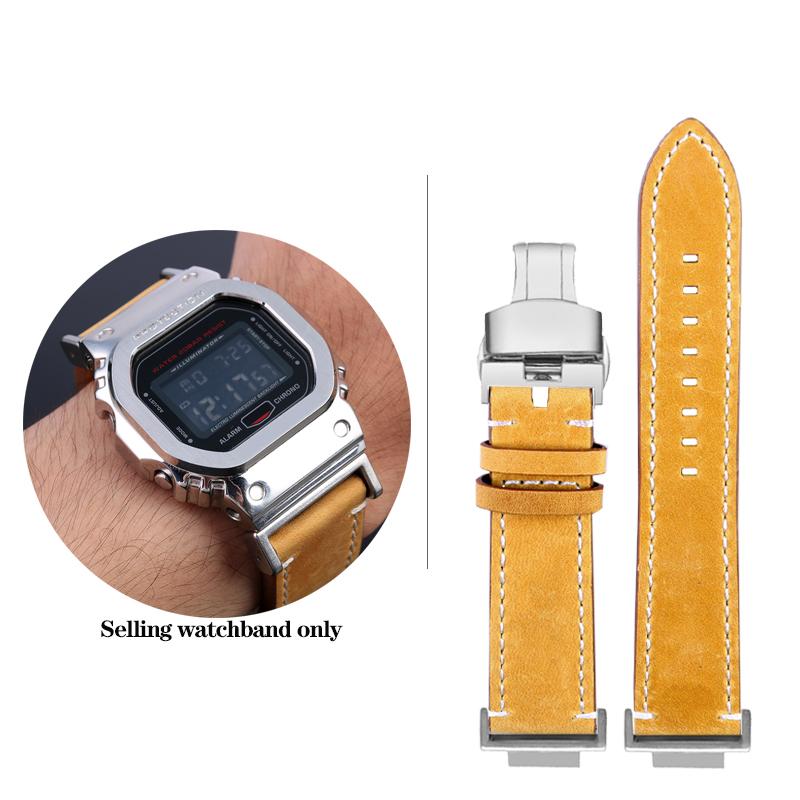 DW-5600 Винтажный кожаный ремешок для часов G-SHOCK Casio DW5600 GW-B5600 GW-M5610 GA 110 120 GA2100 Браслет Ремешок для часов