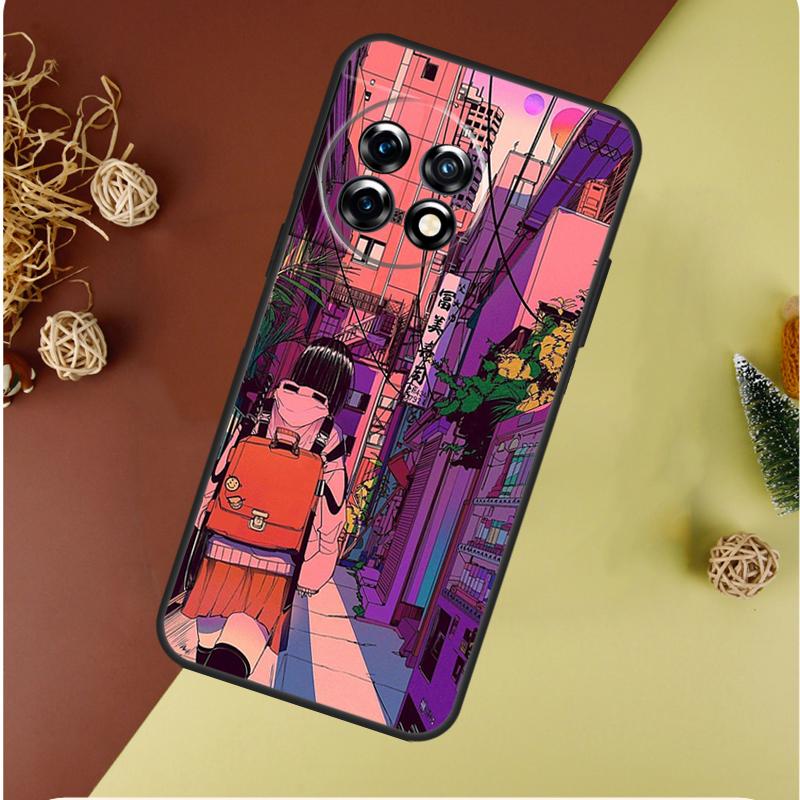 Vaporwave Glitch Аниме Чехол для телефона OnePlus Nord 4 CE 3 2 Lite N20 N30 9 10 Pro 8T 9RT 10T 10R 13R 12R 11 12 13