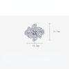 BELLA BOX Classic Flower Opening Resizable Rings For Women Zircon Engagement Party Fine Jewelry Gift