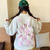 Cute Drawstring Backpack Outdoor Travel Schoolbag New Ruffles Backpack for Teenager