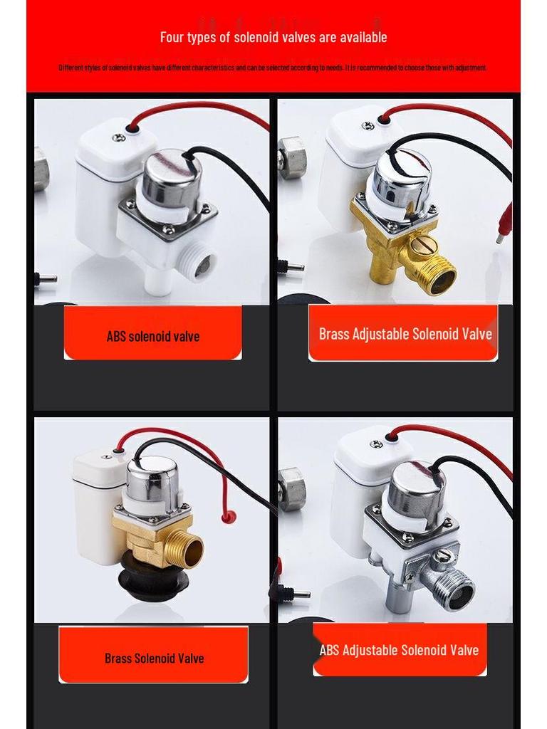 Автоматический инфракрасный смыватель для писсуара с электромагнитным клапаном-датчиком