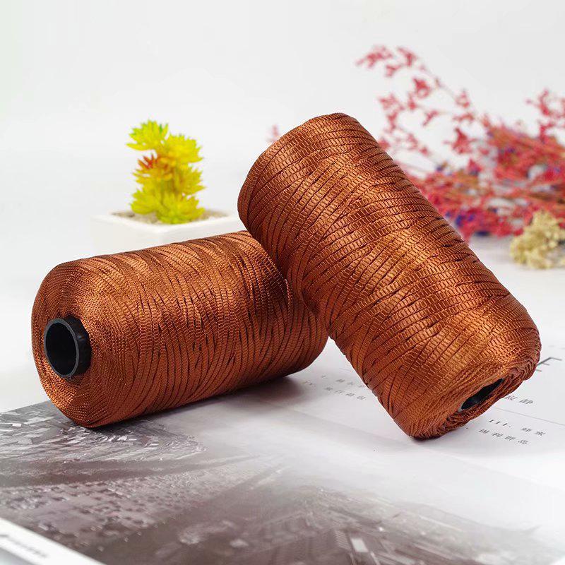 Набор для вязания крючком DIY из ледяного шелка: шляпа на плоском ремешке и тапочки, с клубком шерсти