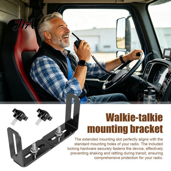Flexible Equipment Holder for Trucks Universal CB Radio Mount Bracket, Adjustable 6-10 Inch Heavy Duty Car Stereo Dashboard Bracket Vehicle