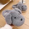 Puppy Slippers Winter Thick Bottom Warm Non-slip Indoor Home Cute Thickened Velvet Cotton Slippers
