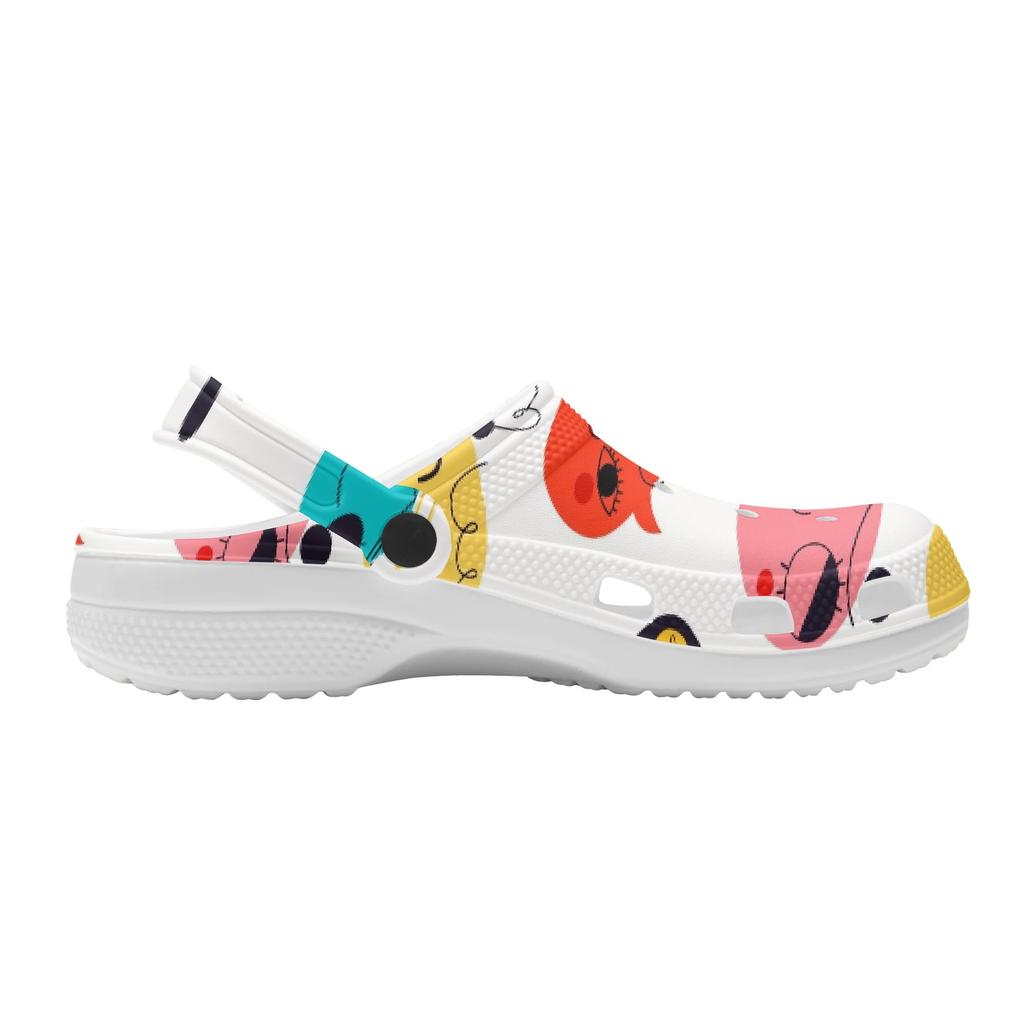 Pattern Printed EVA Clogs Sandals Women Men Lightweight Soft Slip On Casual Slippers Soft Sole Summer Shoes Daily Comfort Wear