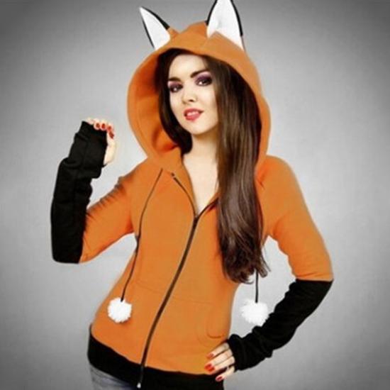 Для женщин толстовка косплэй лиса аниме пуловер костюм толстовки с животными для взрослых комбинезон унисекс нарядное платье