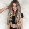 Women Mix Colors Gradient Long Curly Synthetic Wig Full Wig Wavy Wig