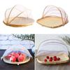 Bamboo Hand-Woven Tent Basket Dustproof Basket Picnic Mesh Net Cover Outdoor