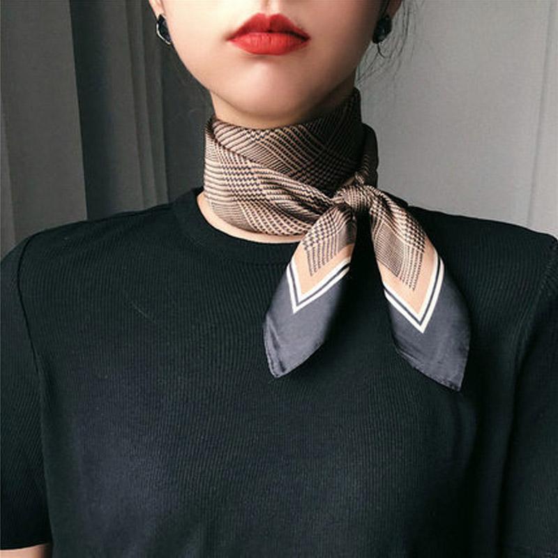 Luxury Silk Shawl Square Scarf for Women Satin Fashion Wraps Neckerchief Female Hair Bands Ribbon Headband Bandana Woman Hijab