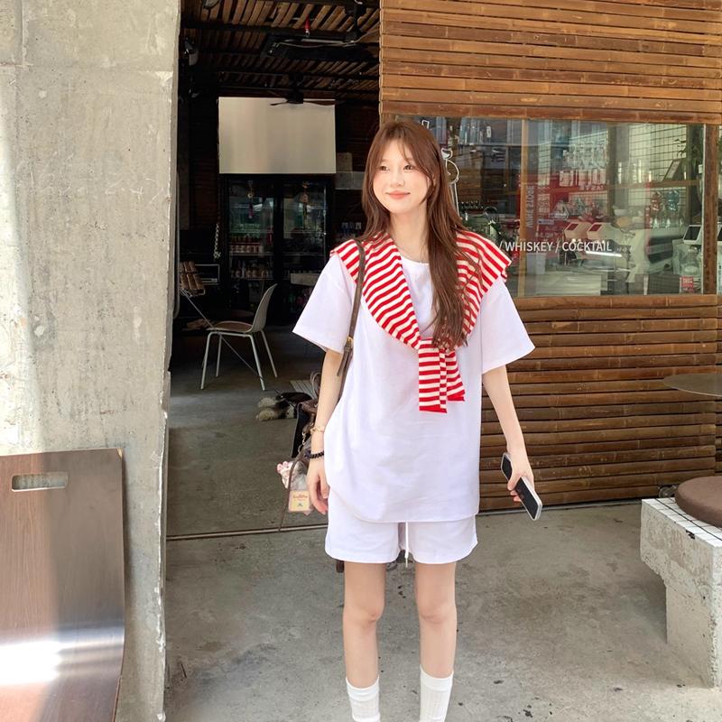 Шарф-накидка в красно-белую полоску Универсальный Высококачественная женская верхняя одежда Вязаный шарф
