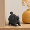 DYS 3D-печатная милая пухлая фигурка зевающего кота, черно-белая, широкое устойчивое основание против опрокидывания, настольный декор для зоомагазина, спальни и День рождения любимого человека