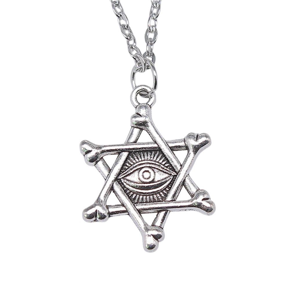 Ожерелье-подвеска Кельтский узел Трикветр Звезда Давида Винтажная Бохо Бижутерия Цепочка 43 см