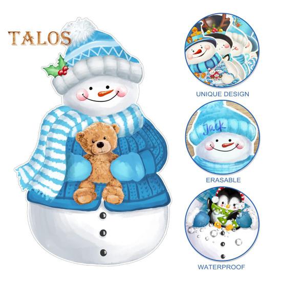 24 шт./компл. Снеговик Снежинка Вырезы Магнит на холодильник Рождество Зима Настенный Окно Доска Объявлений Магнит на холодильник Домашний Офис Кухня