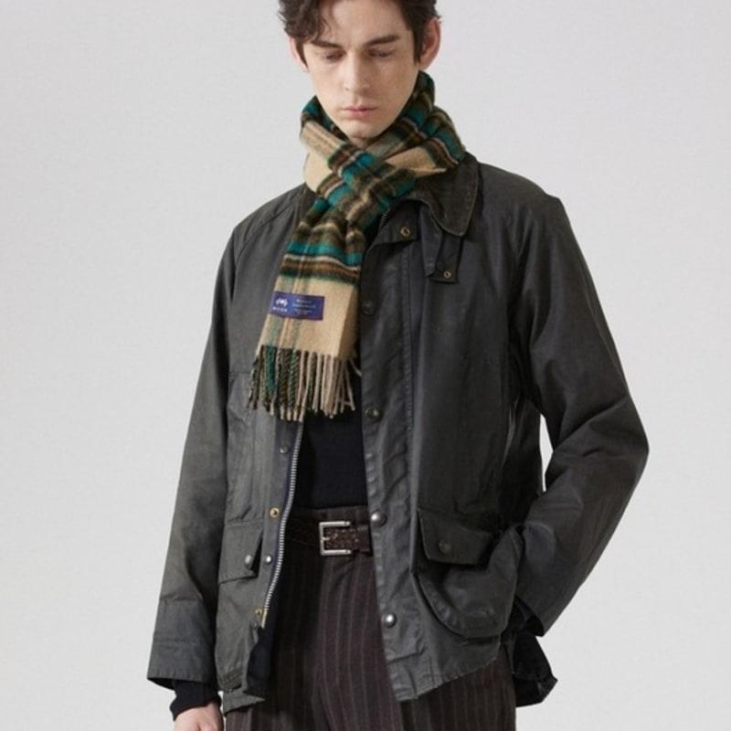 ABRAHAM MOON Шарф из мериносовой шерсти 25 см - Gresington Moss