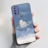 Phone Funda For TCL 20B 20Y 20E Case Aesthetic Cute Cat Astronaut Black Soft Silicone TPU Capa for TCL 20E 20Y 20B Back Cover