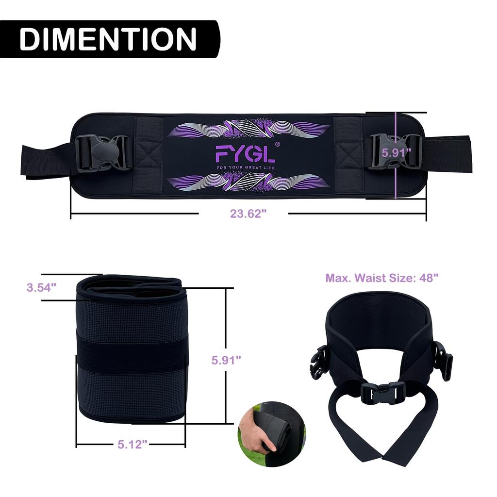 FYGL Gluteus Training Hip Thrust Purple Belt,